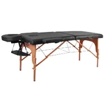 Massage Table inSPORTline Taisage 2-Piece Wooden - Black