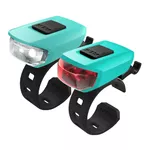 Sada osvetlenia na bicykel Kellys Vega USB - Turquoise