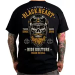 T-Shirt BLACK HEART Whiskery - črna