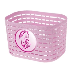Dětský přední košík plast - růžová