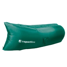 Oryginalny Dmuchany leżak lazy bag na lato inSPORTline Sofair materac fotel - Ciemno-zielony