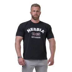 Koszulka męska T-shirt Nebbia Golden Era 192 - Czarny