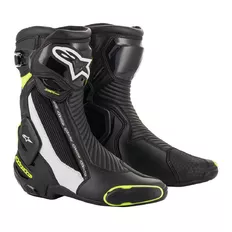 Dámské moto boty Alpinestars SMX Plus 2 černá/bílá/žlutá fluo 2022 - černá/bílá/žlutá fluo
