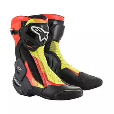 Dámské moto boty Alpinestars SMX Plus 2 černá/červená fluo/žlutá fluo/šedá 2022 - černá/červená fluo/žlutá fluo/šedá