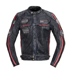 Pánská kožená moto bunda B-STAR Shibenick Blue