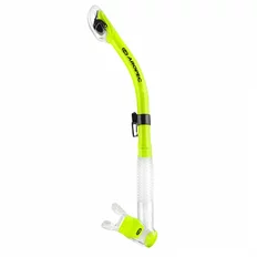 Fajka do nurkowania snorkelingu Aropec Energy Dry - Limonka