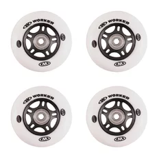 In-line kolieska WORKER 64mm a ložiská ABEC-5 chrome - Set 4 ks