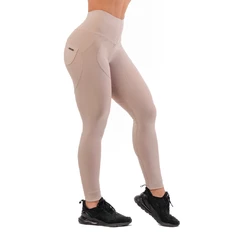 Női leggings magas derékkal Nebbia Lifting Effect Bubble Butt 587 - Krémszínű