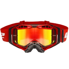 Motokrosové brýle LS2 Aura Pro Black Red iridiové sklo
