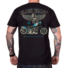 Triko BLACK HEART Blue Chopper - černá