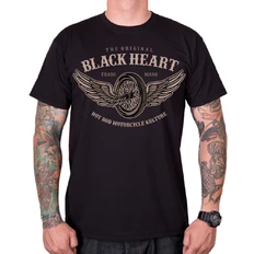 Tričko BLACK HEART Wings - čierna