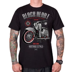 T-shirt koszulka BLACK HEART Vintage Style - Czarny