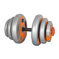 Jednoruční nakládací činkový set inSPORTline 3-18 kg šedo-oranžový