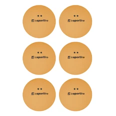 Pingpongové míčky inSPORTline Elisenda S2 6ks - oranžová