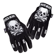 Moto rukavice W-TEC Black Heart Web Skull - čierna