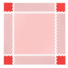 Puzzle fitness szőnyeg sarok összekötő elem Simple 4db piros