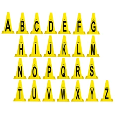 Plastové kužele inSPORTline Alphabet 23 cm