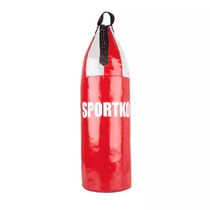 Dětský boxovací pytel SportKO MP8 24x70cm / 8kg - červeno-bílá