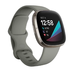 Inteligentné hodinky Fitbit Sense Sage Grey/Silver Stainless Steel
