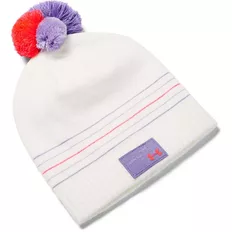 Dievčenská čiapka Under Armour Girl's Triple Scoop Beanie - Onyx White