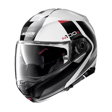 Moto prilba Nolan N100-5 Hilltop N-Com P/J - Metal White