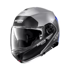 Moto prilba Nolan N100-5 Plus Distinctive N-Com P/J - Flat Silver