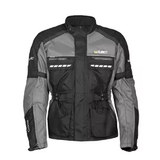 Kurtka motocyklowa W-TEC Cronus wodoodporna - OUTLET - Czarno-szary