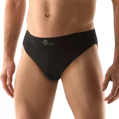 Slipy s úzkym bokom Bamboo Soft - čierna
