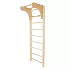 Drabinka drewniana z drążkiem do podciągania inSPORTline Steadyline 250 x 90 cm