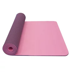 Dvojvrstvová podložka Yate Yoga Mat TPE New 173x61x0,6 cm - ružová