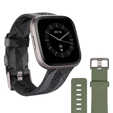 Hodinky s pulsmetrem Fitbit Fitbit Versa 2 Special Edition Smoke Woven