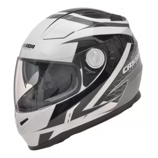 Motorcycle Helmet Cassida Evo - Black-White-Red - Black-White