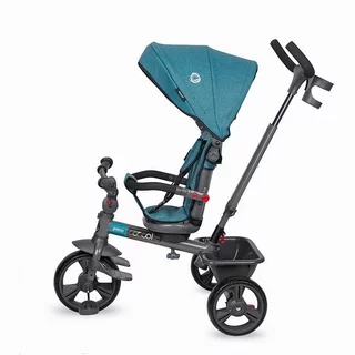 Dětská tříkolka s vodící tyčí Coccolle Primo - Turquoise Tide