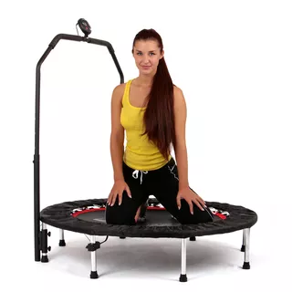 Jumping Fitness Trampoline with Handlebar inSPORTline PROFI Digital 100 cm