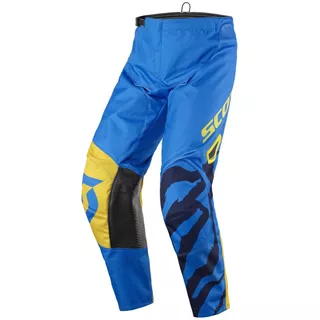 Children's Motocross Pants SCOTT 350 Race Kids MXVII - Blue-Yellow