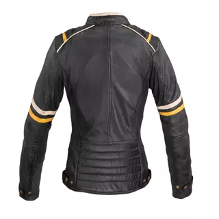 Women’s Leather Motorcycle Jacket W-TEC Traction Lady - Black