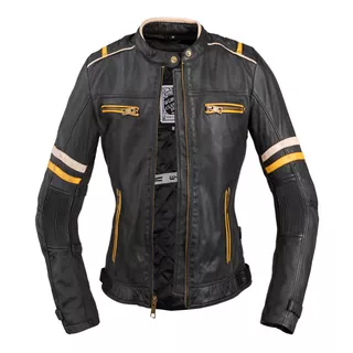 Women’s Leather Motorcycle Jacket W-TEC Traction Lady