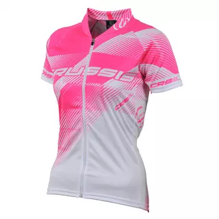 Crussis Damen Radtrikot - weiß-rosa