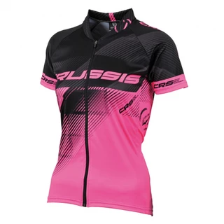 Női kerékpáros dressz Crussis - fekete-rózsaszín