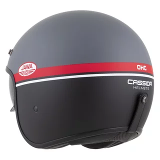 Moto přilba Cassida Oxygen Jawa OHC 2.0 šedá matná/červená/černá/bílá