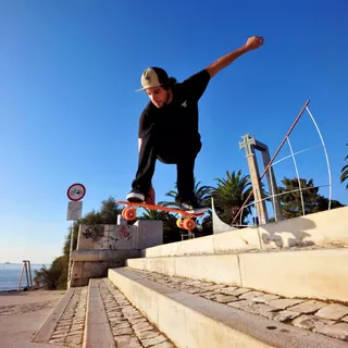 Pennyboard Street Surfing Beach Board - Gnarly Sunset Orange