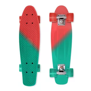 Műanyag gördeszka Street Surfing Beach Board - Color Vision, piros-zöld