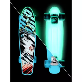 Világító műanyag gördeszka Street Surfing Beach Board Glow Rough Poster 22,5"