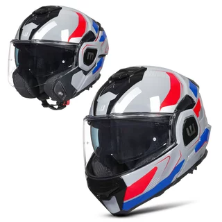 Překlopná moto přilba W-TEC Zoroz P/J - Glossy Tricolor