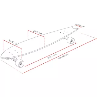 Street Surfing Fishtail - The Leaf 42" Longboard