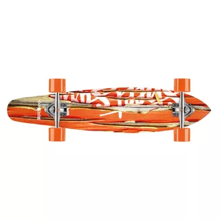 Longboard Street Surfing Kicktail - Damaged Orange 36"