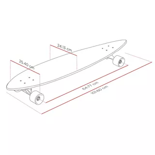 Longboard Street Surfing Pintail - Woods 40" - 2.jakost