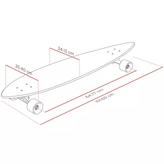 Longboard Street Surfing Pintail - Surfs Up 40"