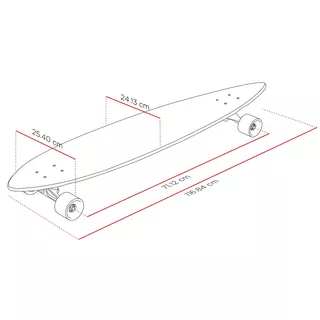 Longboard Street Surfing Pintail - Paipo 46"