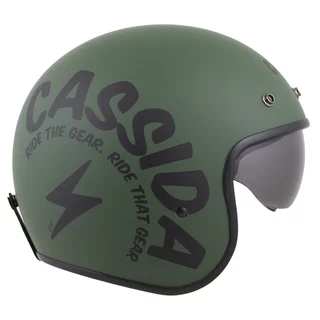 Moto přilba Cassida Oxygen Gear 2.0 zelená matná/černá 2025